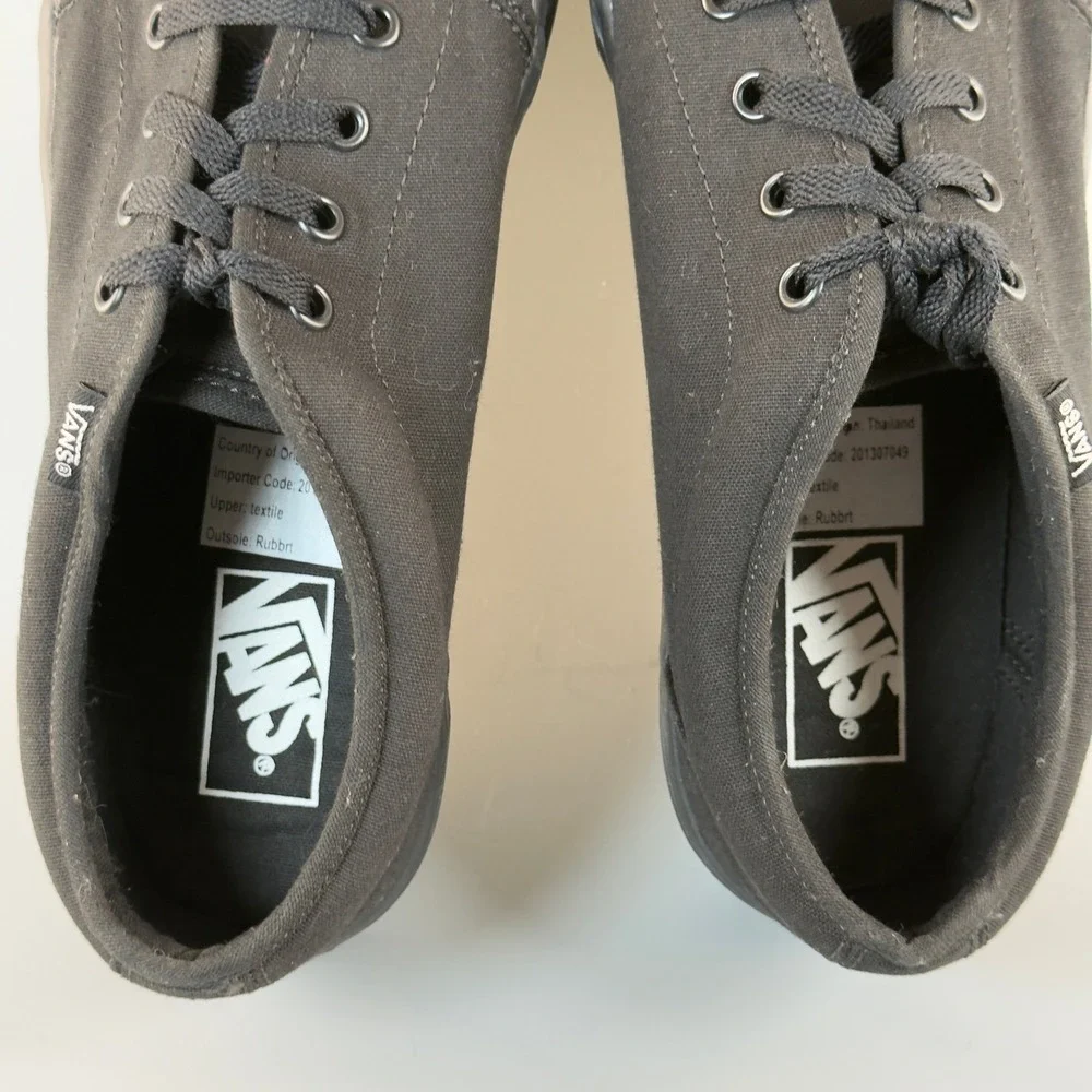 Vans‎ U 106 Vulcanized Mens 10 Skate Shoes Triple Black Lace Up Low Sneakers